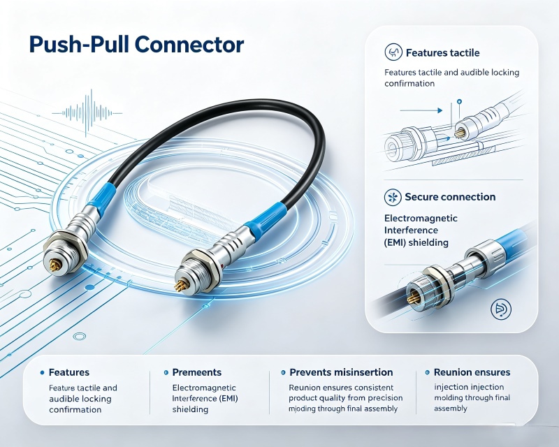 Избор на конектори Push-Pull за медицински устройства: ключови фактори, които трябва да имате предвид